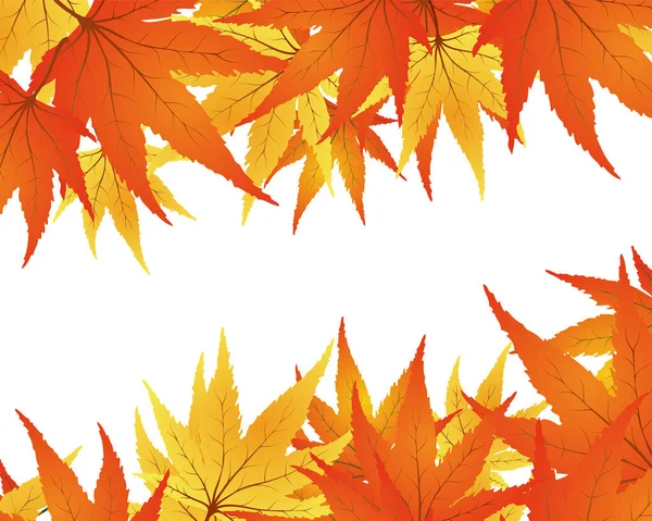 Herfst Bladeren Achtergrond Vector Illustratie — Stockvector