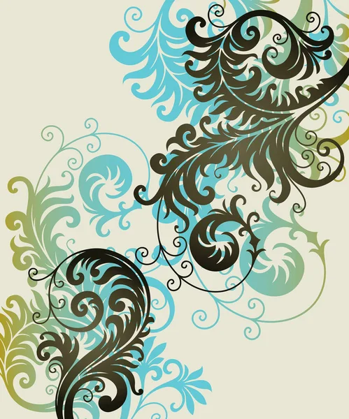Fond Vectoriel Floral Abstrait — Image vectorielle
