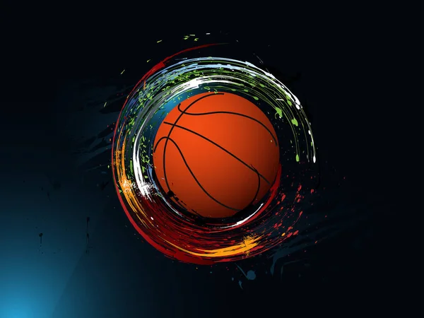 Basketbol Topu Vektör Çizim — Stok Vektör