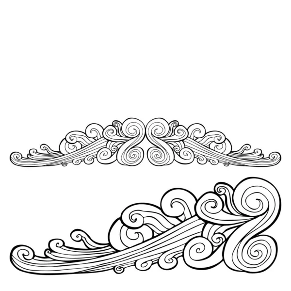 Рука Намальовані Квіткові Елементи Весілля Запрошення Весільні Листівки Векторні Ілюстрації — стоковий вектор