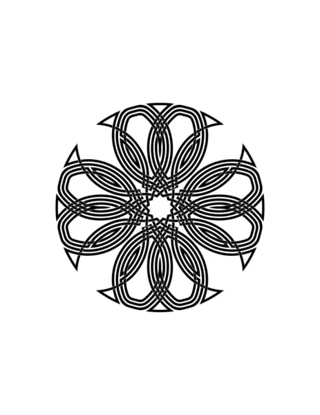 Abstrakcyjna Mandala Ozdoba Białym Tle — Wektor stockowy