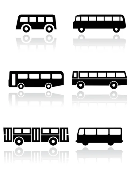 Vektor Buss Ikon Som Vit Bakgrund — Stock vektor