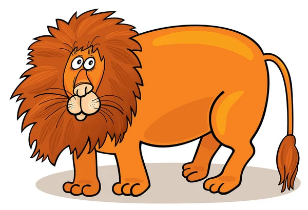 Καρτούν Αστείο Λιοντάρι Εικονογράφηση Διανύσματος — Διανυσματικό Αρχείο