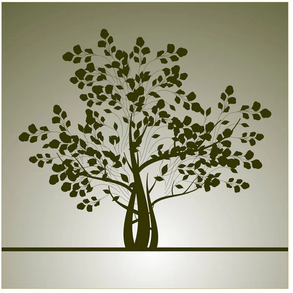 Strom Listy Vektorová Ilustrace — Stockový vektor
