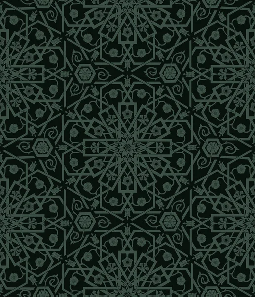 Бесшовный Векторный Рисунок Геометрический Фон Зеленого Серого Цветов — стоковый вектор