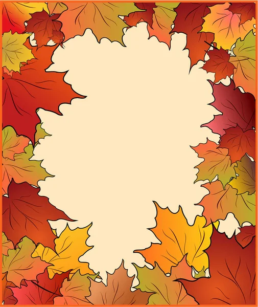 Autumn Maple Leaves Vector Illustration — Stock Vector
