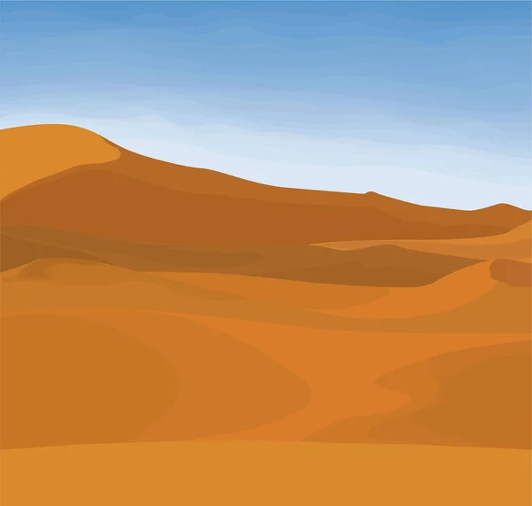 Illustrazione Vettoriale Del Paesaggio Desertico — Vettoriale Stock