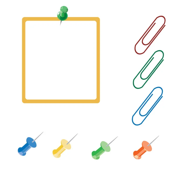 Set Color Paper Clips — Stock Vector