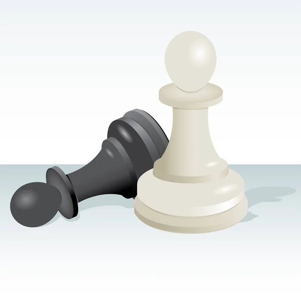 Schachfigur Auf Dem Schachbrett — Stockvektor