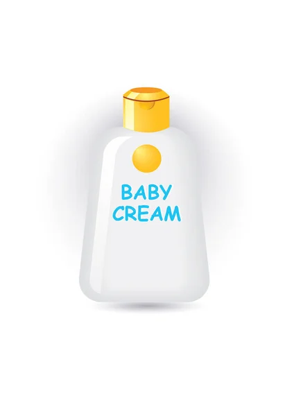 Baby Crème Fles Met Tekst — Stockvector