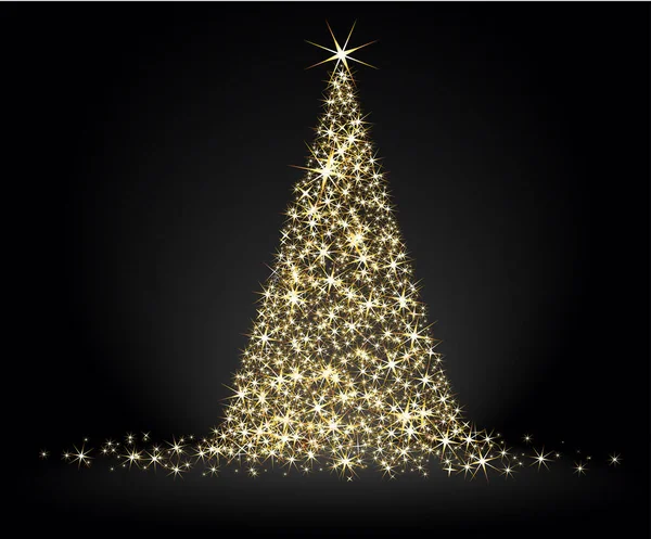 Kerstboom Gemaakt Van Sterren Kerstboom Nieuwjaar — Stockvector