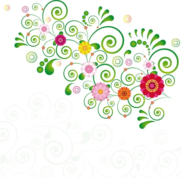 花卉装饰品的矢量插图 — 图库矢量图片