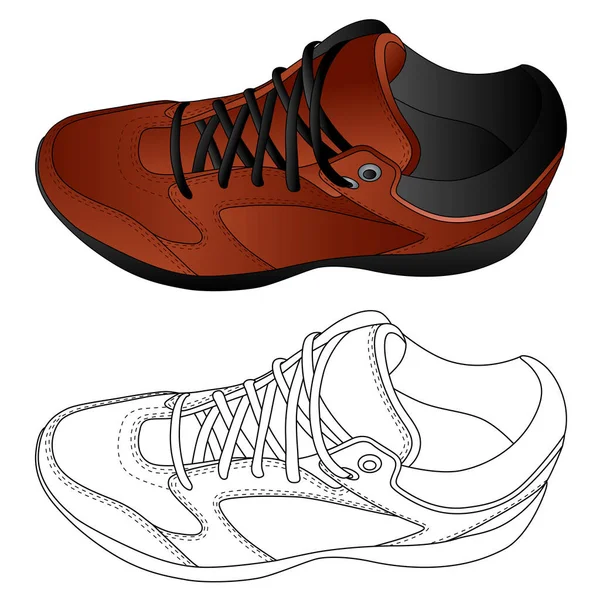 Векторный Набор Мужской Обуви — стоковый вектор