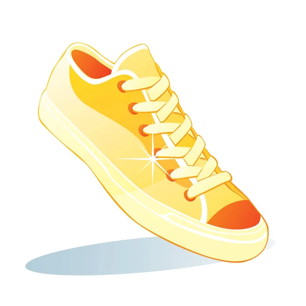 鞋带隔离图标矢量图解设计的运动鞋 — 图库矢量图片