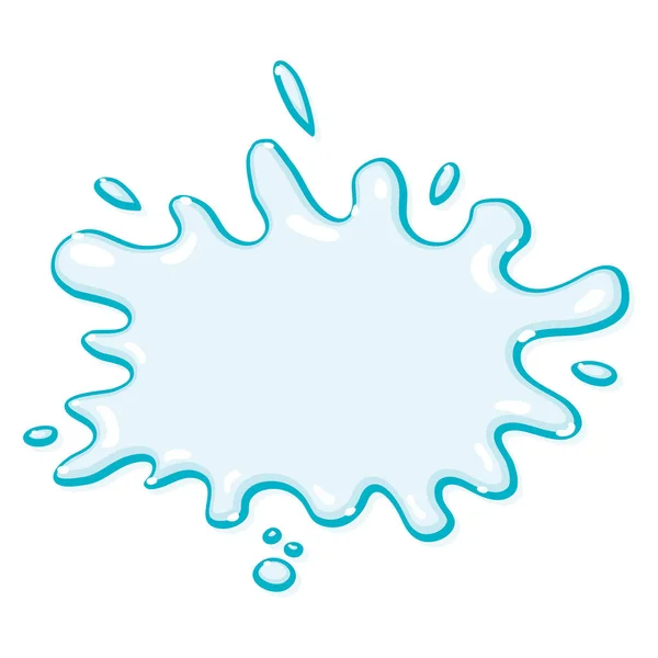Ilustração Azul Vetor Respingo Água — Vetor de Stock