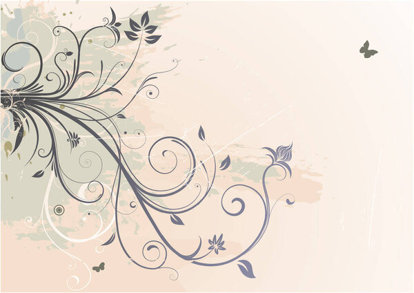 vector floral background with flowers