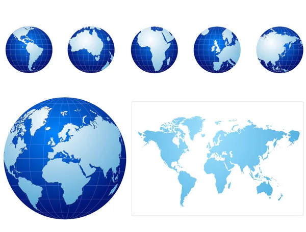 World Map Icon Vector — Stock Vector