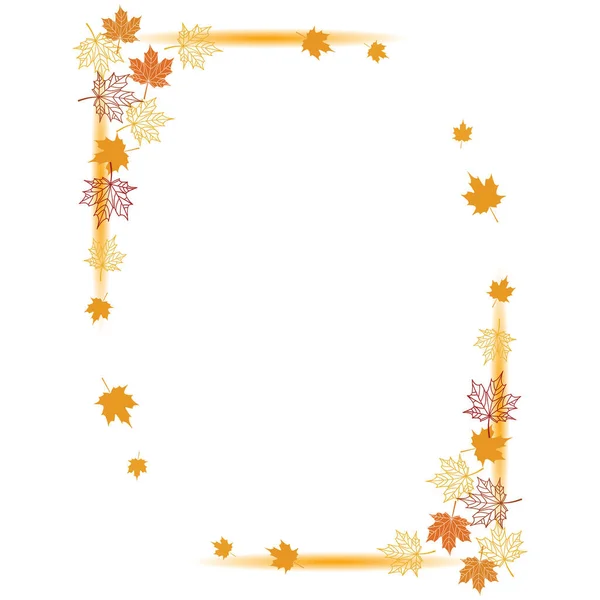 Herbstblätter Umrahmen Mit Kopierraum — Stockvektor