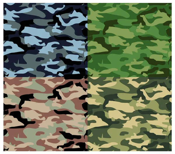 Camouflage Nahtlose Muster Militärischer Stil — Stockvektor