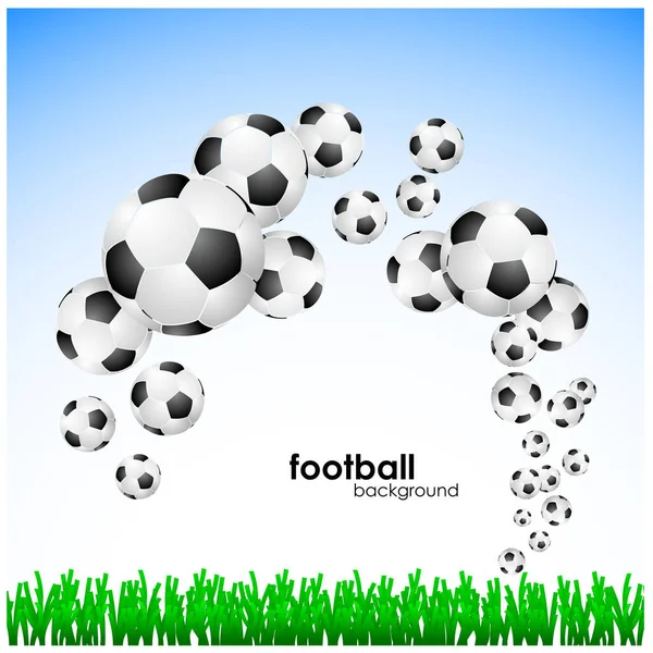 Fotbollsplan Med Fotboll Vektor Illustration — Stock vektor