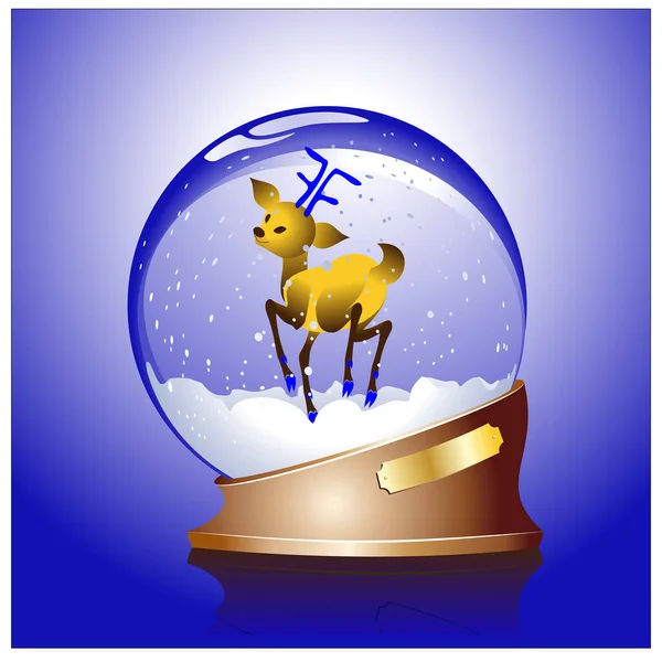 Рождественский Олень Мячом — стоковый вектор
