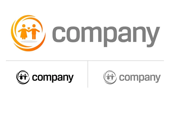 People Logo Design Template Vector Illustration Icon — Stock Vector