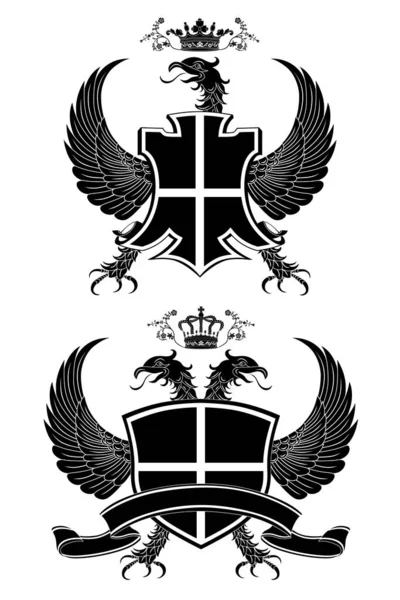 Embleme Heraldischen Stil Vektorillustration Einfaches Design — Stockvektor