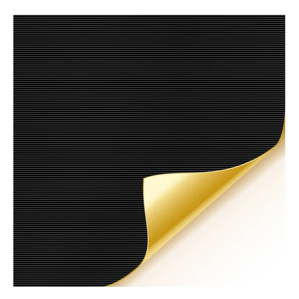 金の粘着性があるペーパー ベクトル イラスト シンプルな設計 — ストックベクタ