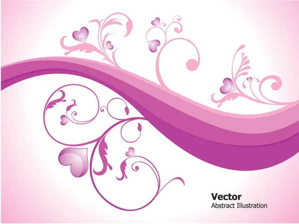 Ilustración Vectorial Fondo Floral Abstracto — Vector de stock