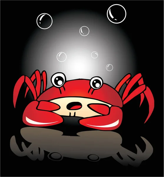 Illustration Vectorielle Crabe Rouge — Image vectorielle