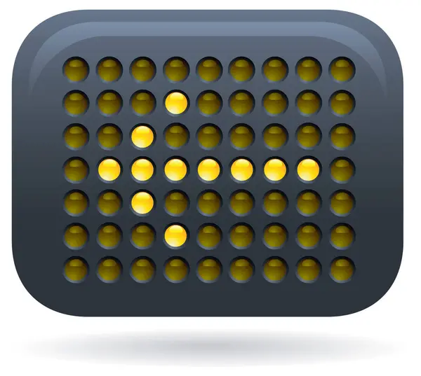 Conjunto Botões Quadrados Arredondados Amarelos Ilustração Vetorial Design Simples — Vetor de Stock