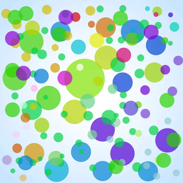 Farbenfroher Hintergrund Mit Verschiedenen Kreisen Vektorillustration — Stockvektor