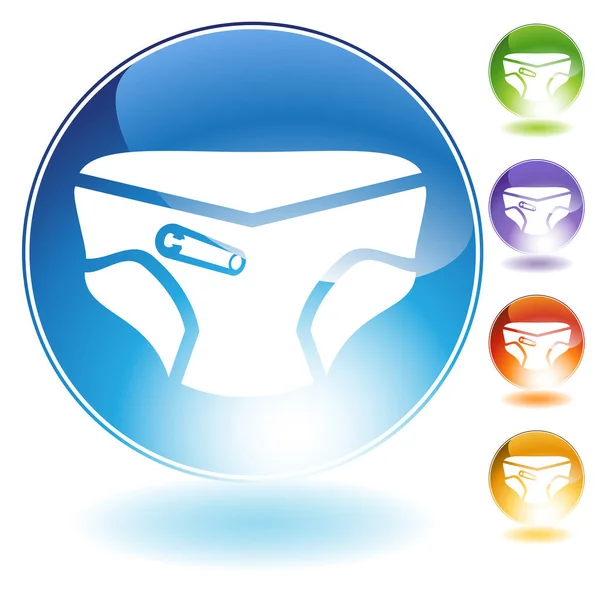 Vettore Icona Pannolino Illustrazione Logo Design — Vettoriale Stock
