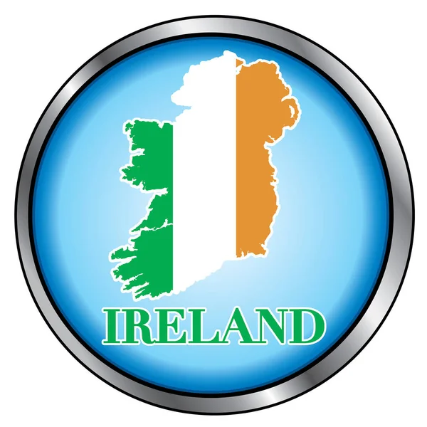 Vector Illustration Ireland Button Used Didot Font — Stock Vector