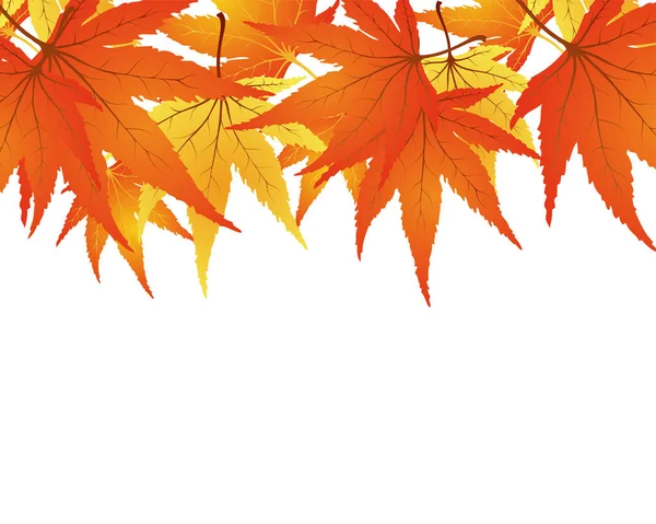Esdoorn Herfst Bladeren Achtergrond Vector Illustratie Eenvoudig Ontwerp — Stockvector