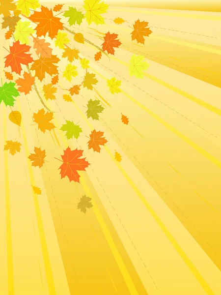 Herbst Hintergrund Mit Fallenden Blättern — Stockvektor