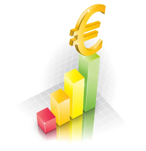 Symbol Eura Grafy Vektorové Ilustrace Jednoduchý Design — Stockový vektor