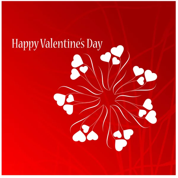 День Святого Валентина Фон Червоними Серцями — стоковий вектор