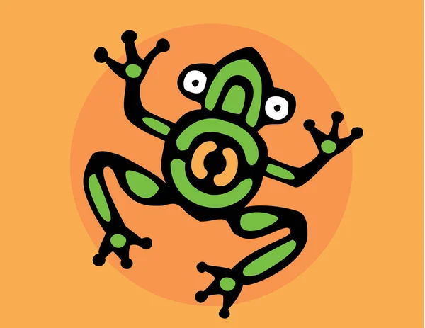 재미있는 개구리 일러스트 — 스톡 벡터