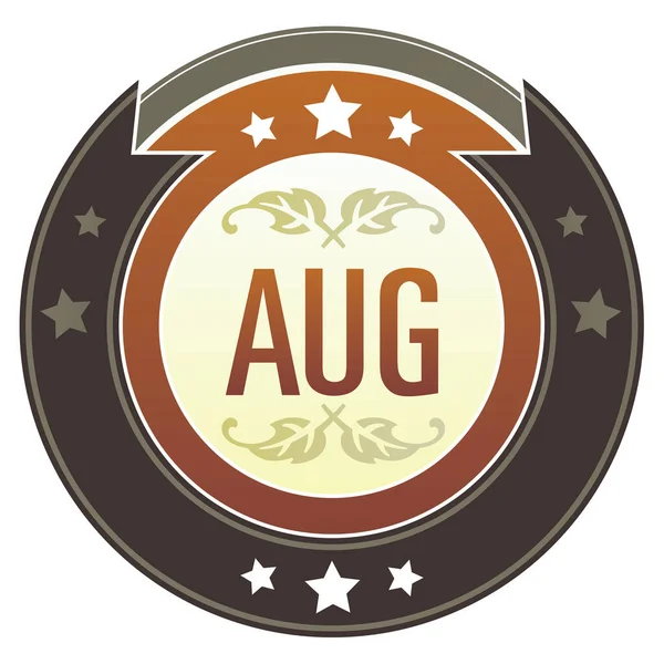 August Web Sticker Button — Stockový vektor