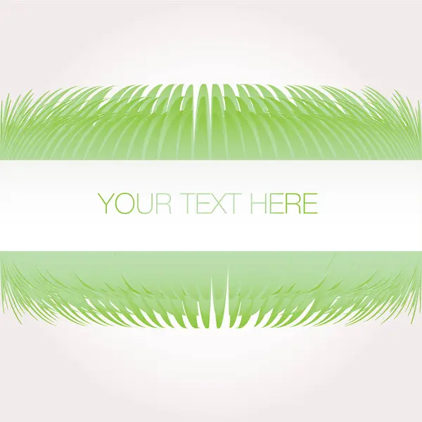 Banner Green Grass Space Text — Stock Vector