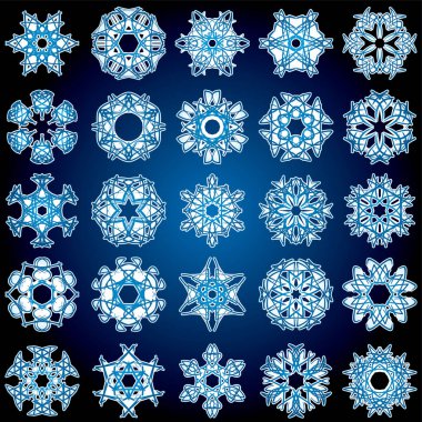 Kar taneleri kümesi, vektör çizimi