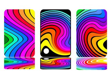 renkli arka plan kümesi.