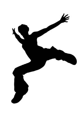 Beyaz bir arka plan üzerinde atlar bir kadının siluet vektör.