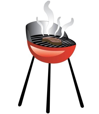 Etli bbq ızgarası, vektör illüstrasyon tasarımı