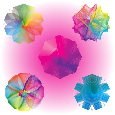 Renkli soyut topların vektör çizimi, vektör çizimi basit tasarım