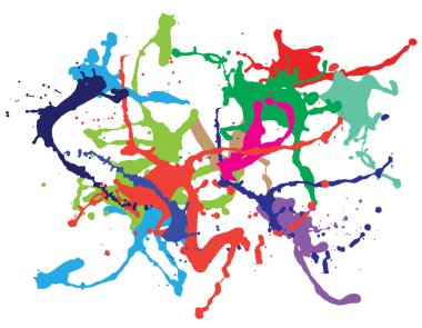 Renkli sıçramalarla soyut arkaplan