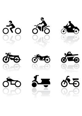 Motosiklet ikonu. vektör illüstrasyonu