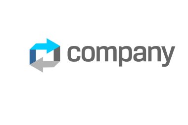 A harfi logo tasarımı vektör çizimi