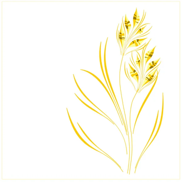 Žlutá Rostlina Vektorová Ilustrace — Stockový vektor